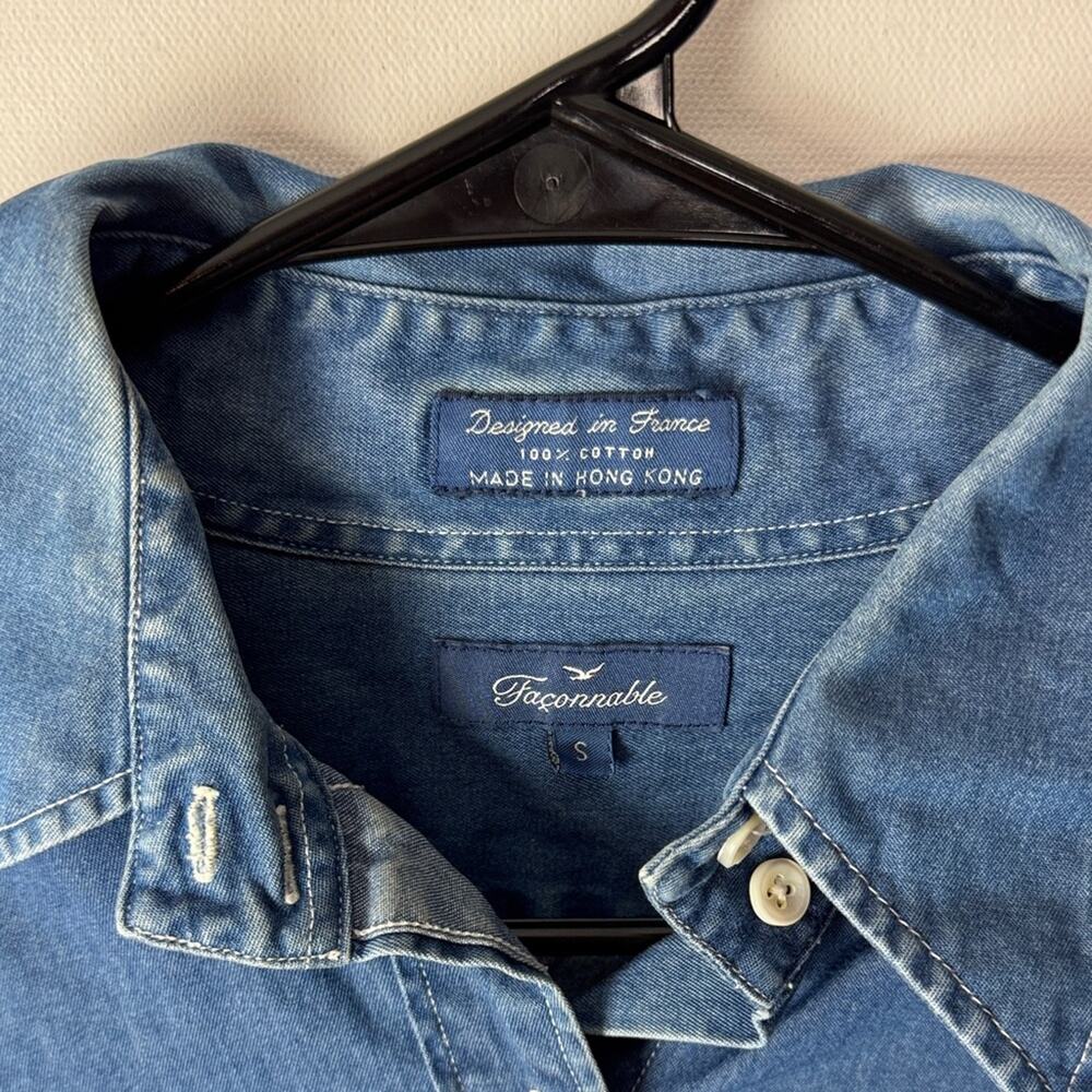 VTG Faconnable Denim Shirt - Women's Small - Picture 2 of 4